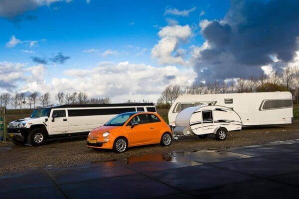 grote en kleine caravans