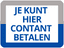 Je kunt hier contant betalen
